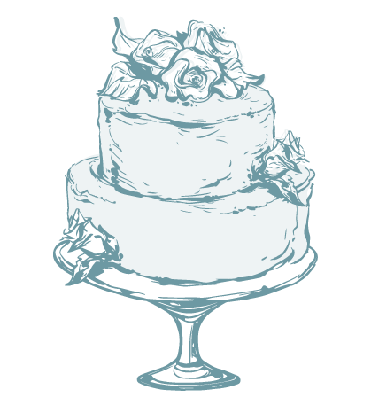 drawing of specialty cake