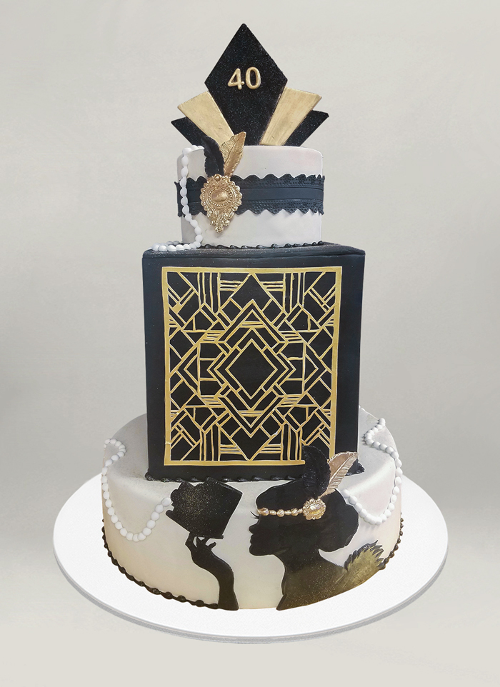 Photo: great gatsby themed fondant cake