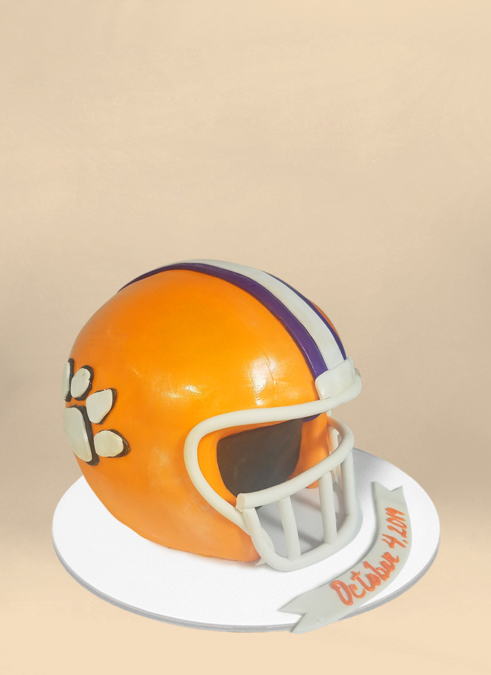 Photo: football helmet cake