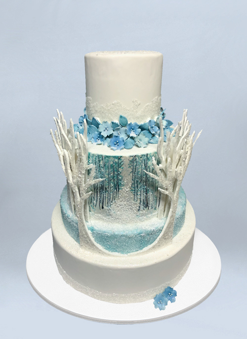 Photo: winter themed cake like frozen